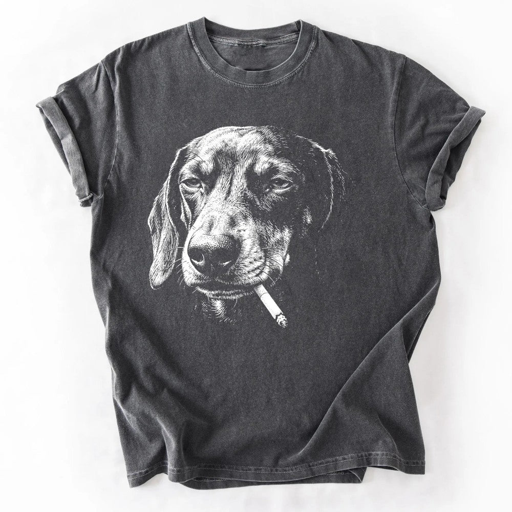 Funny Vintage Smoking Dog Featuring Multiple Popular Breeds Cool Canine Graphic Pet Lover Gift T-Shirt / Sweatshirt / Hoodie