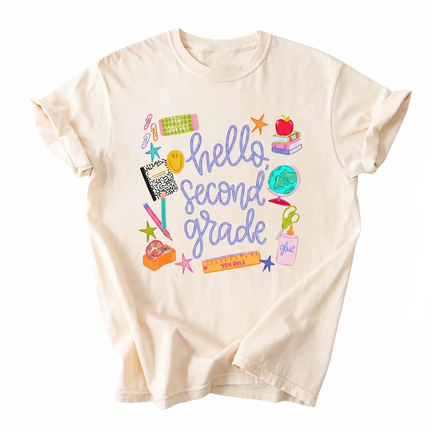 Hello Grade Teacher Ivory Back to School T-Shirt / Sweatshirt / Hoodie