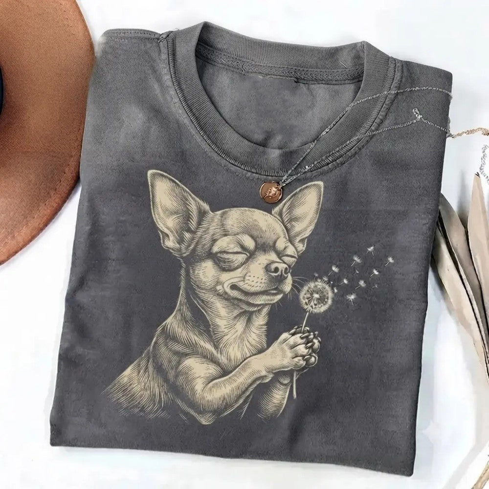 Custom Dog Breed Shirt Cute Puppy Dandelion Graphic T-Shirt / Sweatshirt / Hoodie