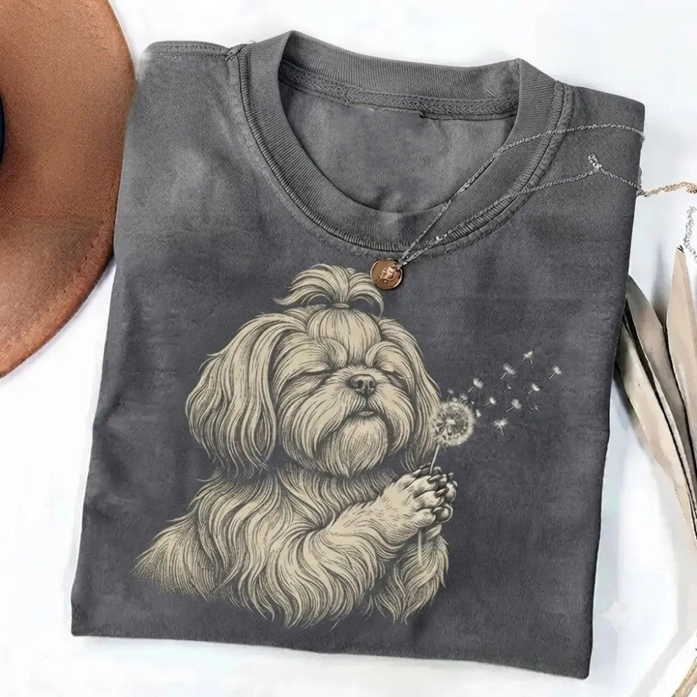 Custom Dog Breed Shirt Cute Puppy Dandelion Graphic T-Shirt / Sweatshirt / Hoodie