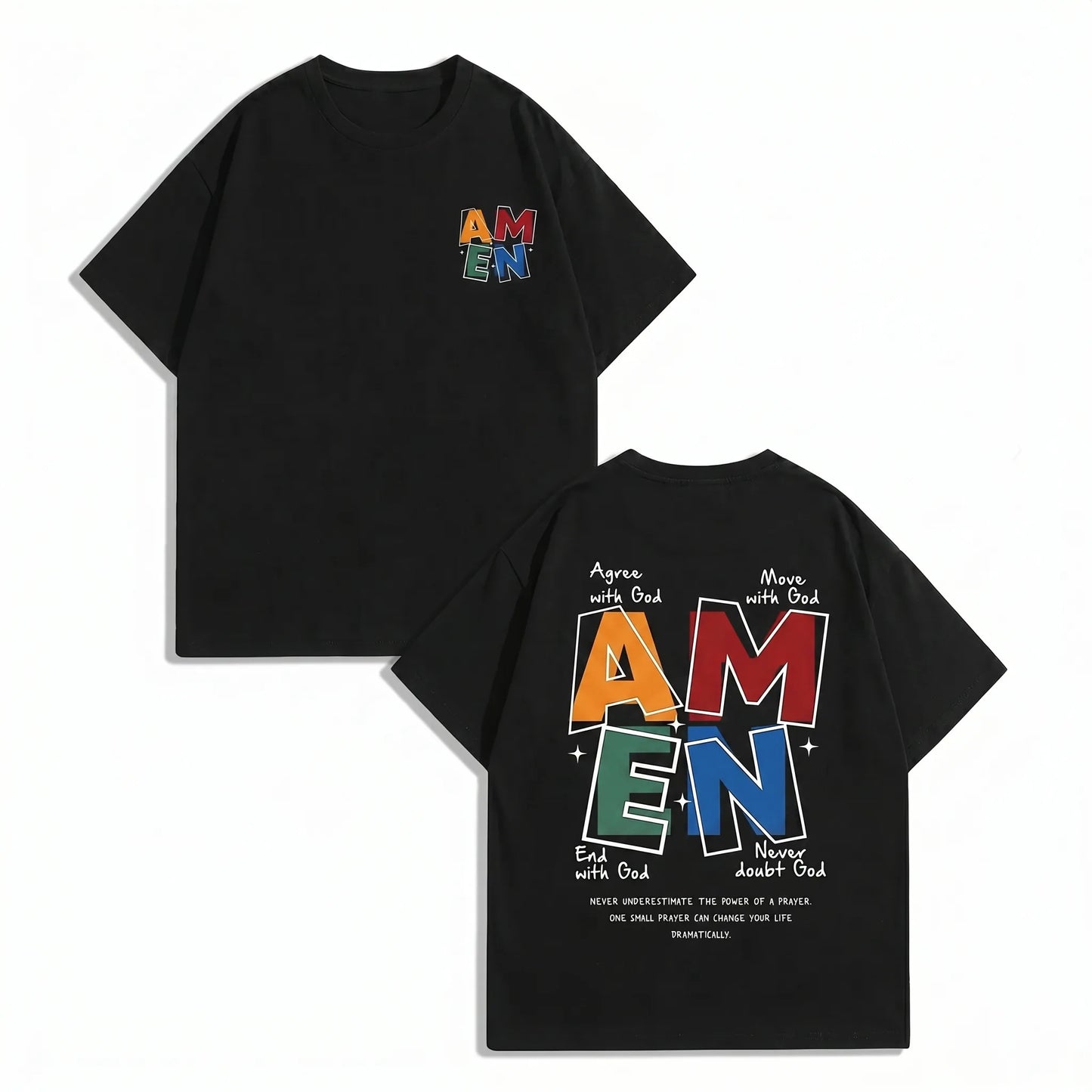 Amen Agree With God Faith Retro Christian Graphic T-Shirt / Sweatshirt / Hoodie