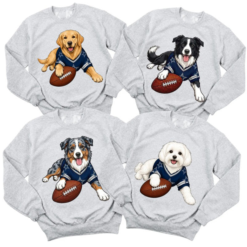 Vintage Football Dog Game Day Dog Lover  T-Shirt / Sweatshirt / Hoodie