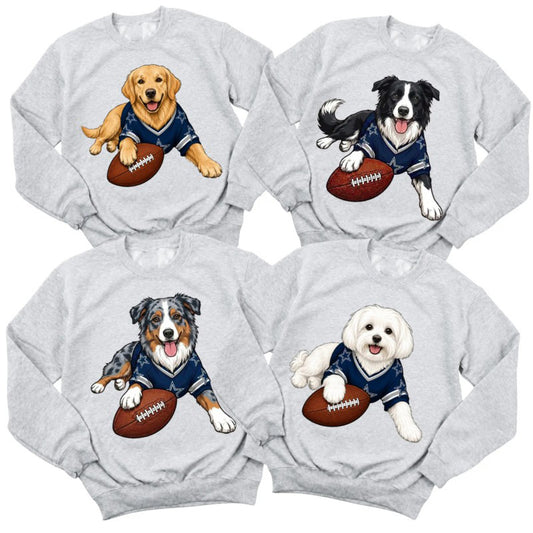 Vintage Football Dog Game Day Dog Lover  T-Shirt / Sweatshirt / Hoodie