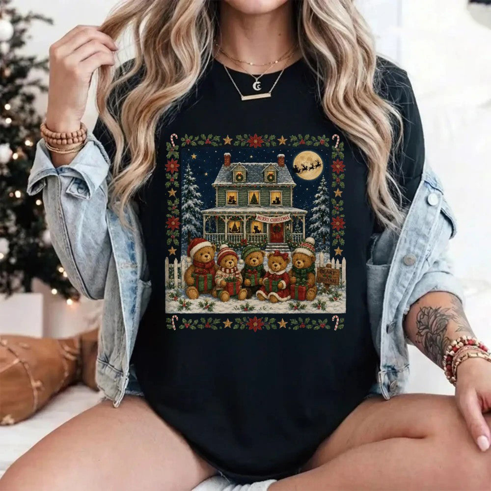 Vintage Christmas Bears Holiday T-Shirt / Sweatshirt / Hoodie