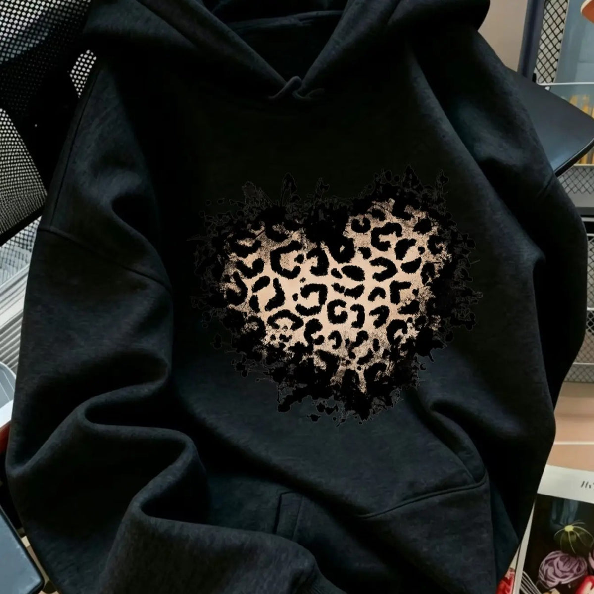 Vintage Leopard Print Heart T-Shirt / Sweatshirt / Hoodie