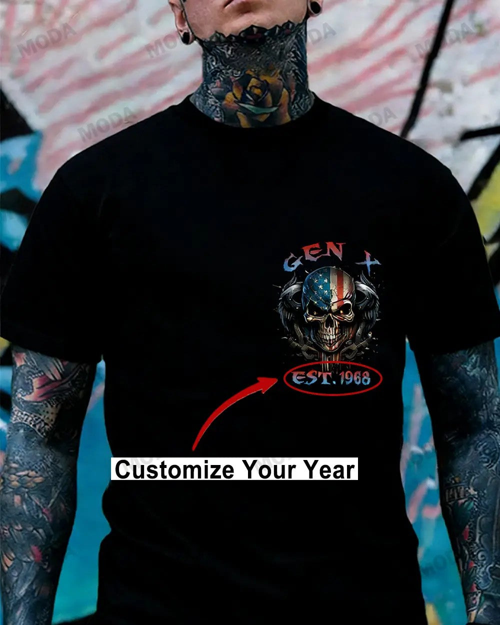Generation X Men's Casual Custom Year Skull T-Shirt / Sweatshirt / Hoodie