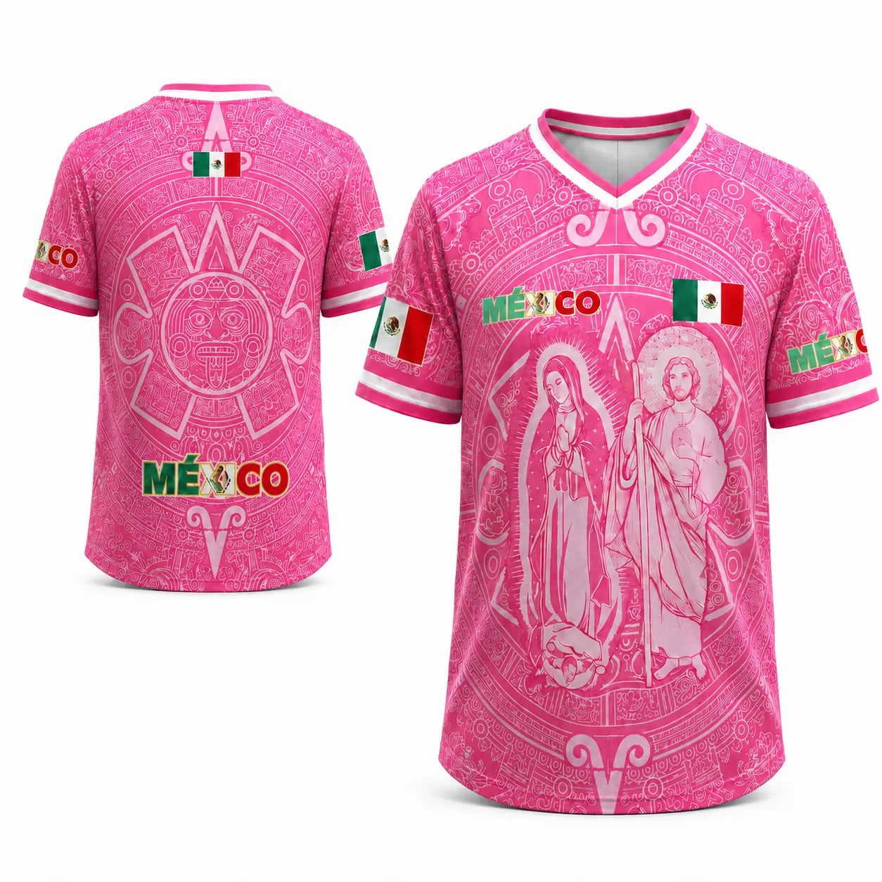 Mexico Virgencita & San Juditas Soccer Jersey - Breathable Game Day Football Jersey