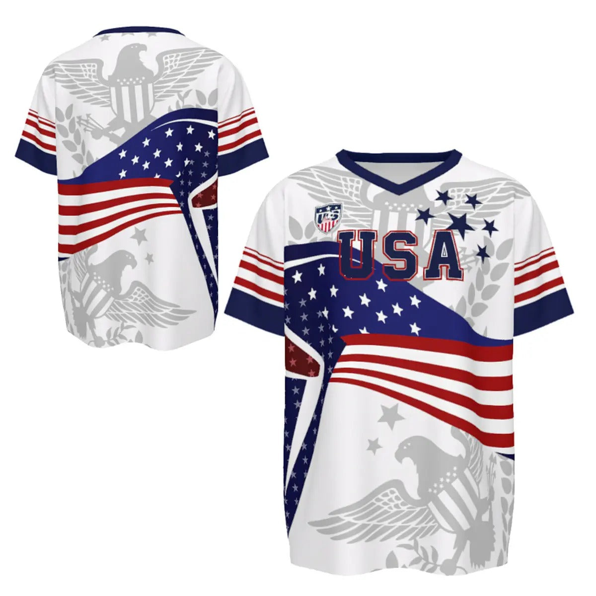 USA Patriotic Eagle Soccer Jersey - American Flag Football Jersey
