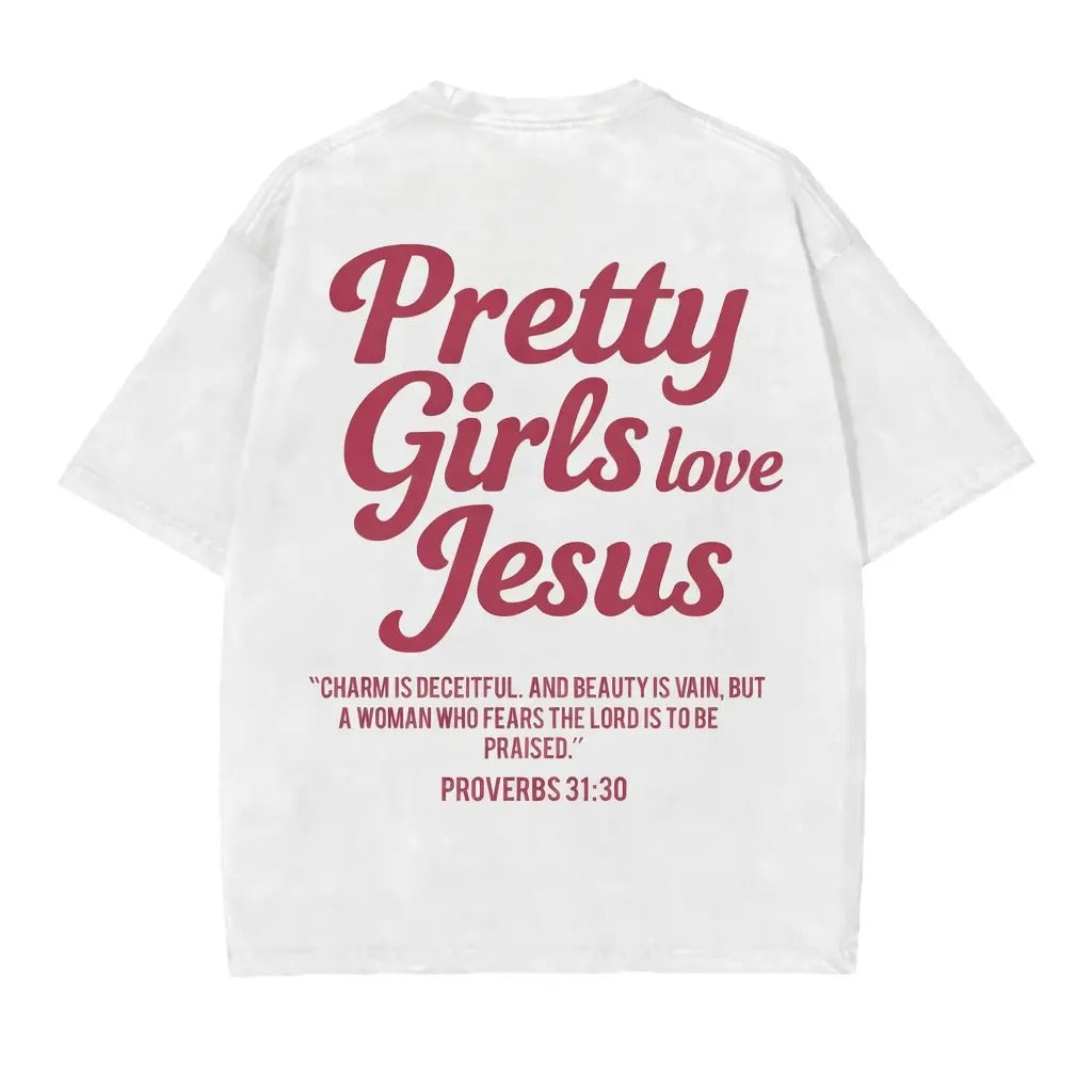 Pretty Girls Love Jesus Vintage Graphic T-Shirt / Sweatshirt / Hoodie