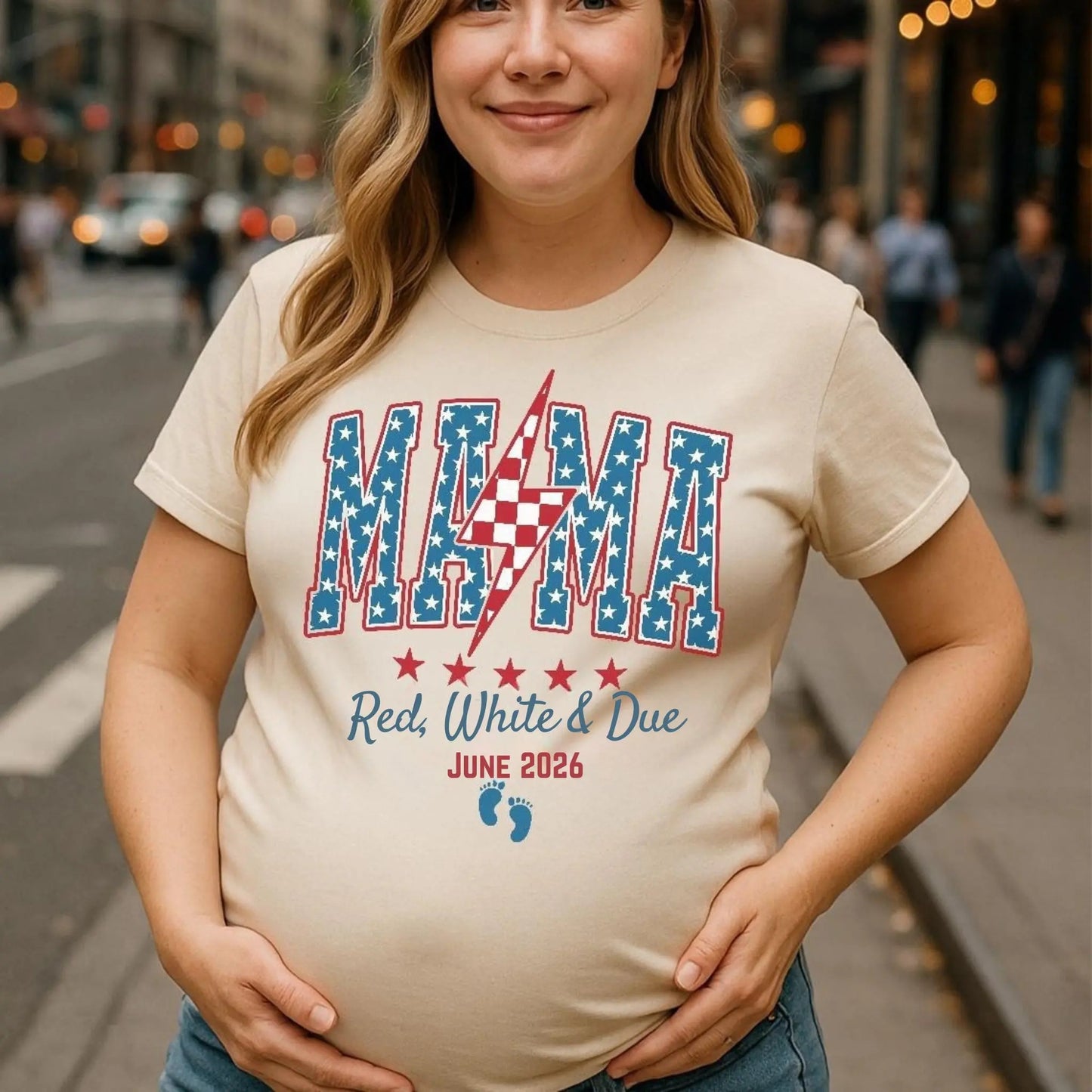 American Mama 4th of July Pregnancy Announcement T-Shirt / Sweatshirt / Hoodie