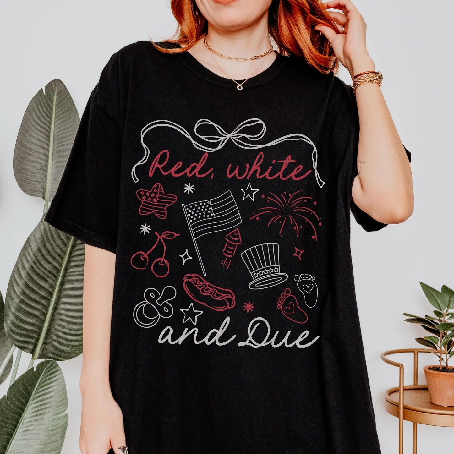 Red White And Blue 4th of July Pregnancy Reveal T-Shirt / Sweatshirt / Hoodie