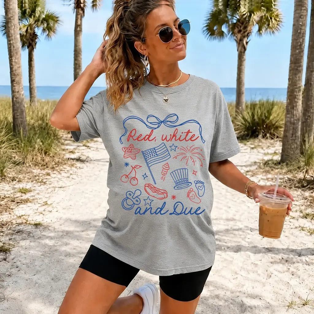 Red White And Blue 4th of July Pregnancy Reveal T-Shirt / Sweatshirt / Hoodie
