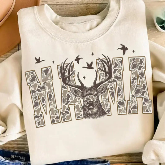 Camo Mama Deer Hunting Camouflage T-Shirt / Sweatshirt / Hoodie