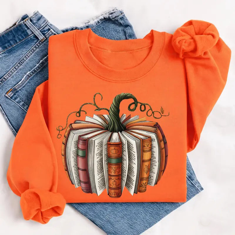Fall Book Pumpkin Halloween Book Lover T-Shirt / Sweatshirt / Hoodie