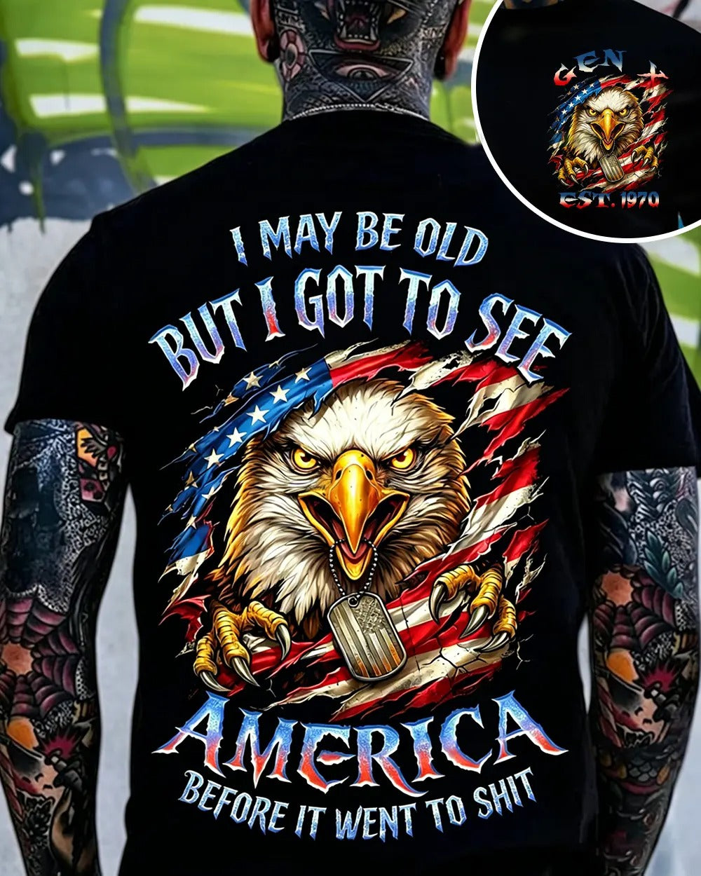 Generation X I May Be Old But I Got To See The USA Before It Went To Sh*t Custom Year Skull T-Shirt / Sweatshirt / Hoodie