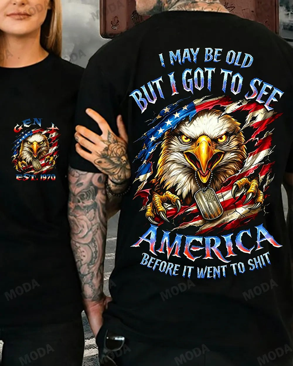 Generation X I May Be Old But I Got To See The USA Before It Went To Sh*t Custom Year Skull T-Shirt / Sweatshirt / Hoodie