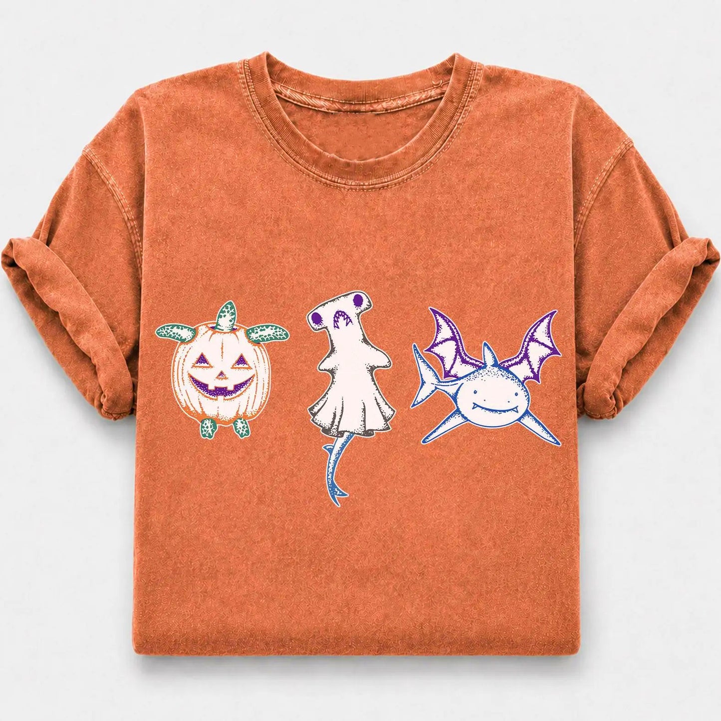 Halloween Shark Pumpkin Turtle Graphic T-Shirt / Sweatshirt / Hoodie