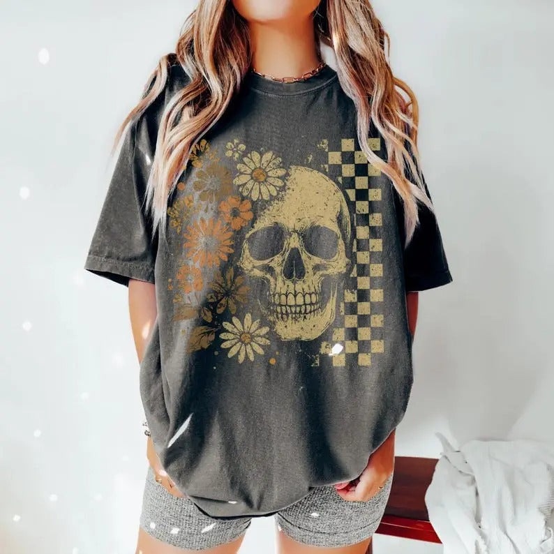 Boho Skull  Vintage T-Shirt / Sweatshirt / Hoodie