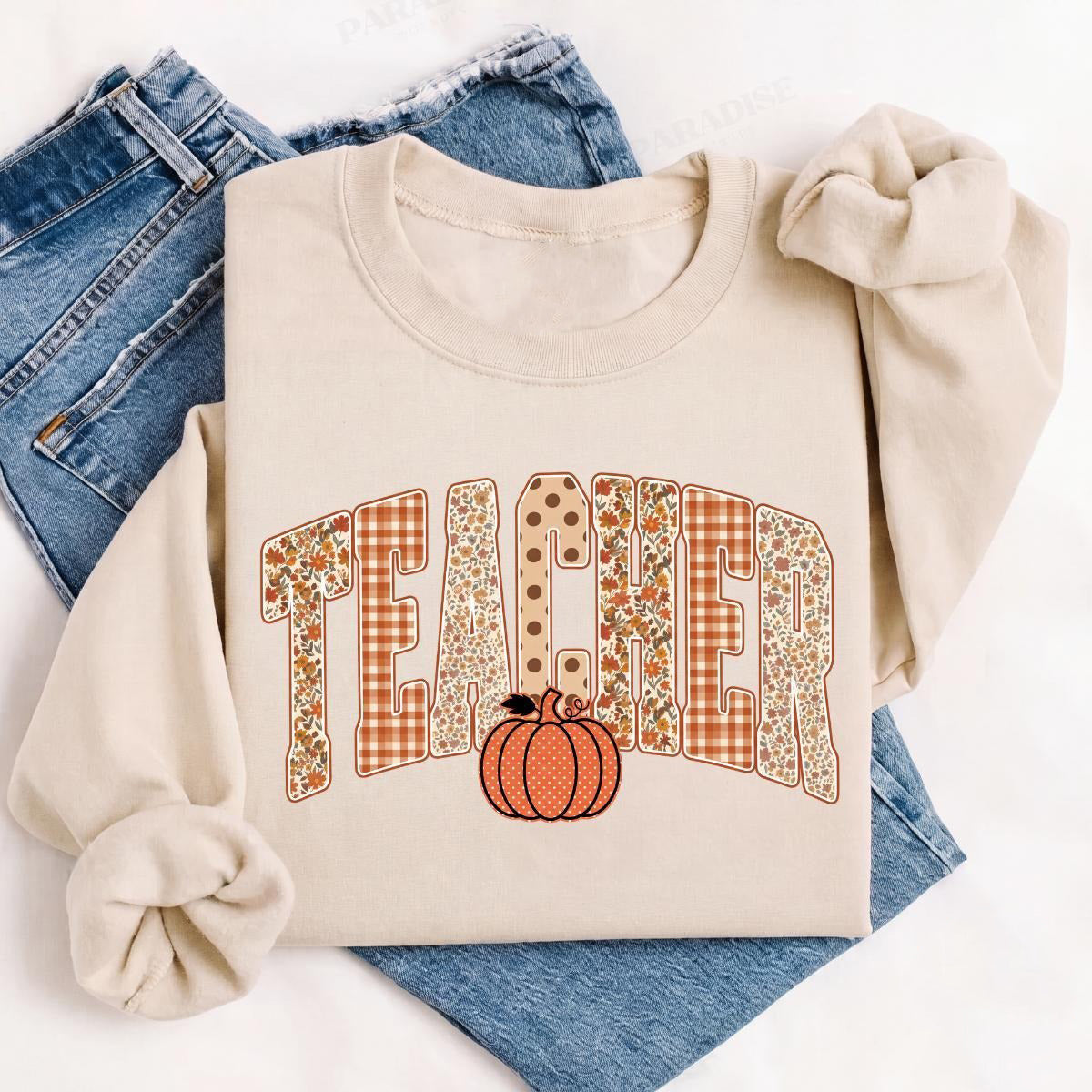 Retro Teacher Pumpkin T-Shirt / Sweatshirt / Hoodie