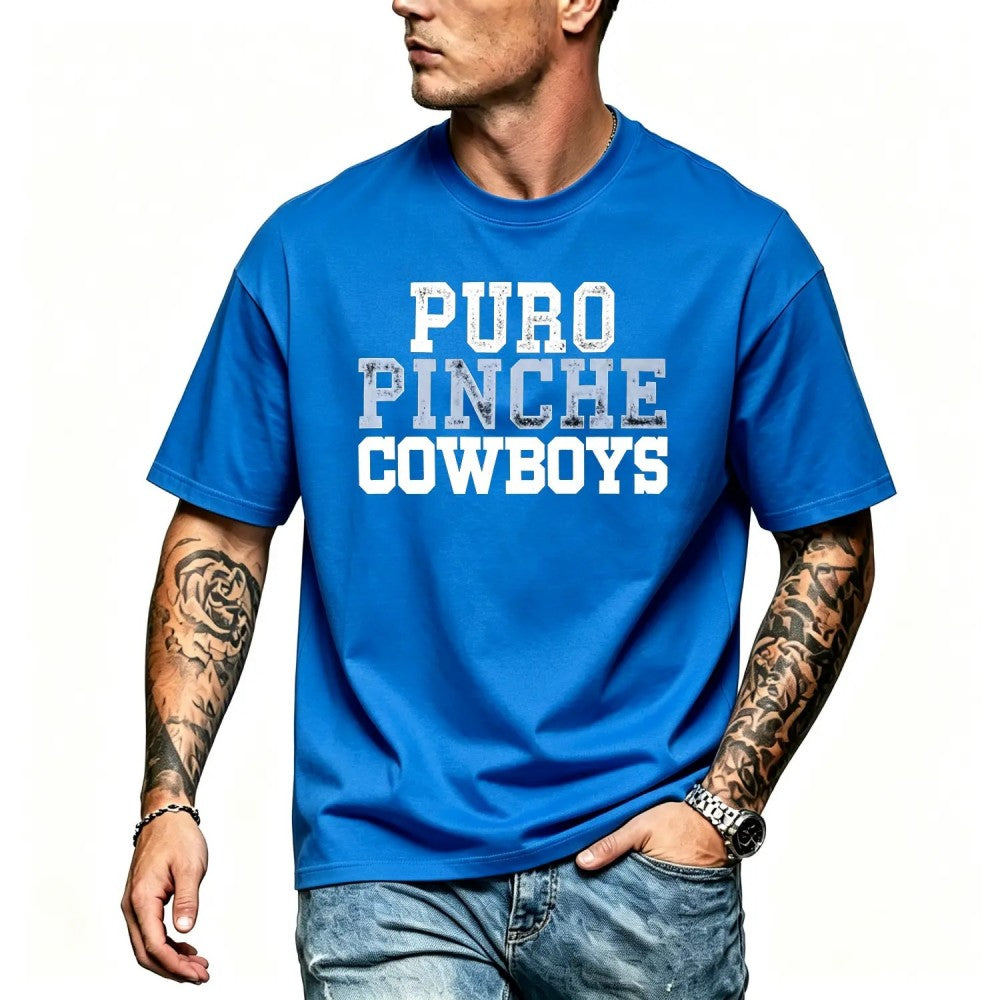 Puro Pinche Cowboys Men's Cotton Short Sleeve T-Shirt / Sweatshirt / Hoodie