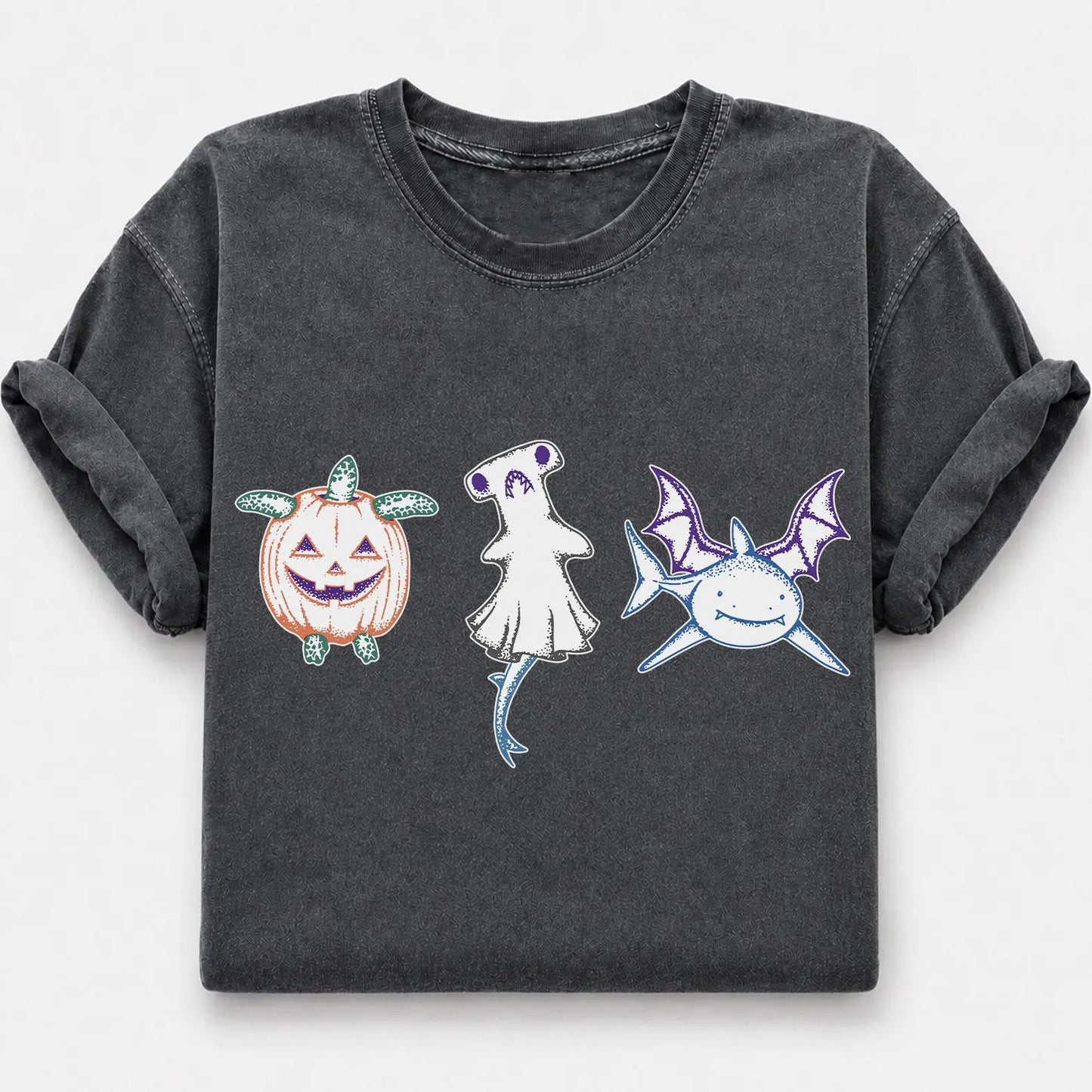 Halloween Shark Pumpkin Turtle Graphic T-Shirt / Sweatshirt / Hoodie