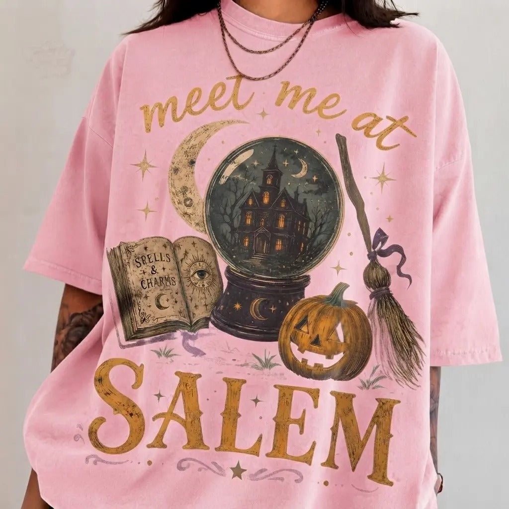 Vintage Witchy Crystal Ball Pumpkin T-Shirt / Sweatshirt / Hoodie