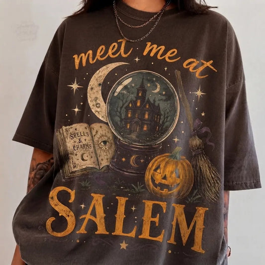 Vintage Witchy Crystal Ball Pumpkin T-Shirt / Sweatshirt / Hoodie