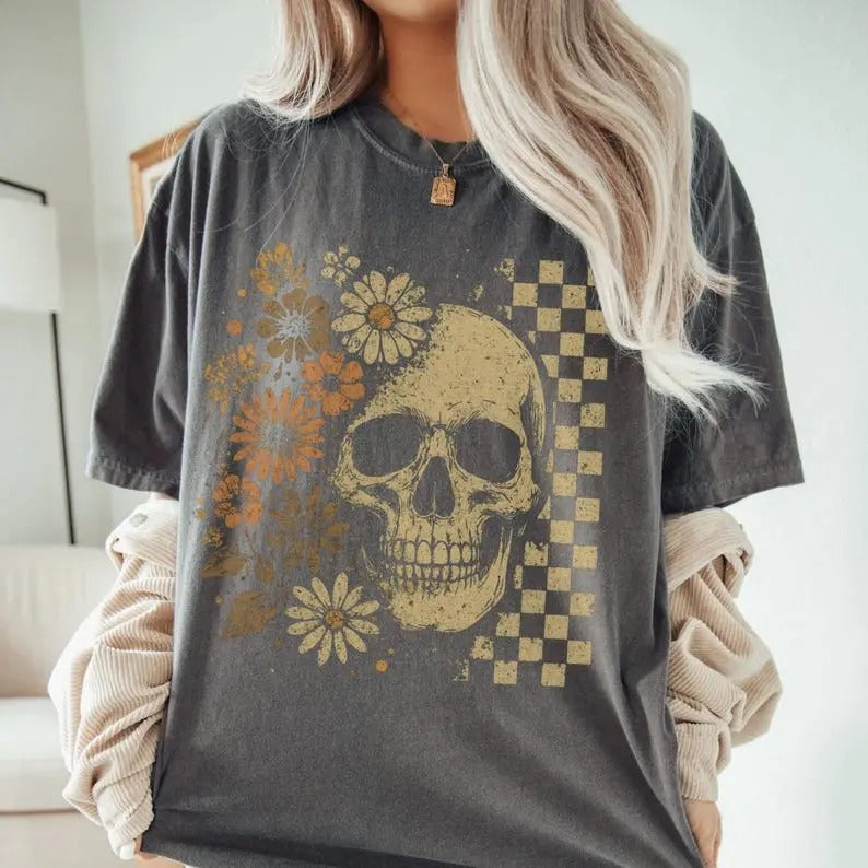 Boho Skull  Vintage T-Shirt / Sweatshirt / Hoodie