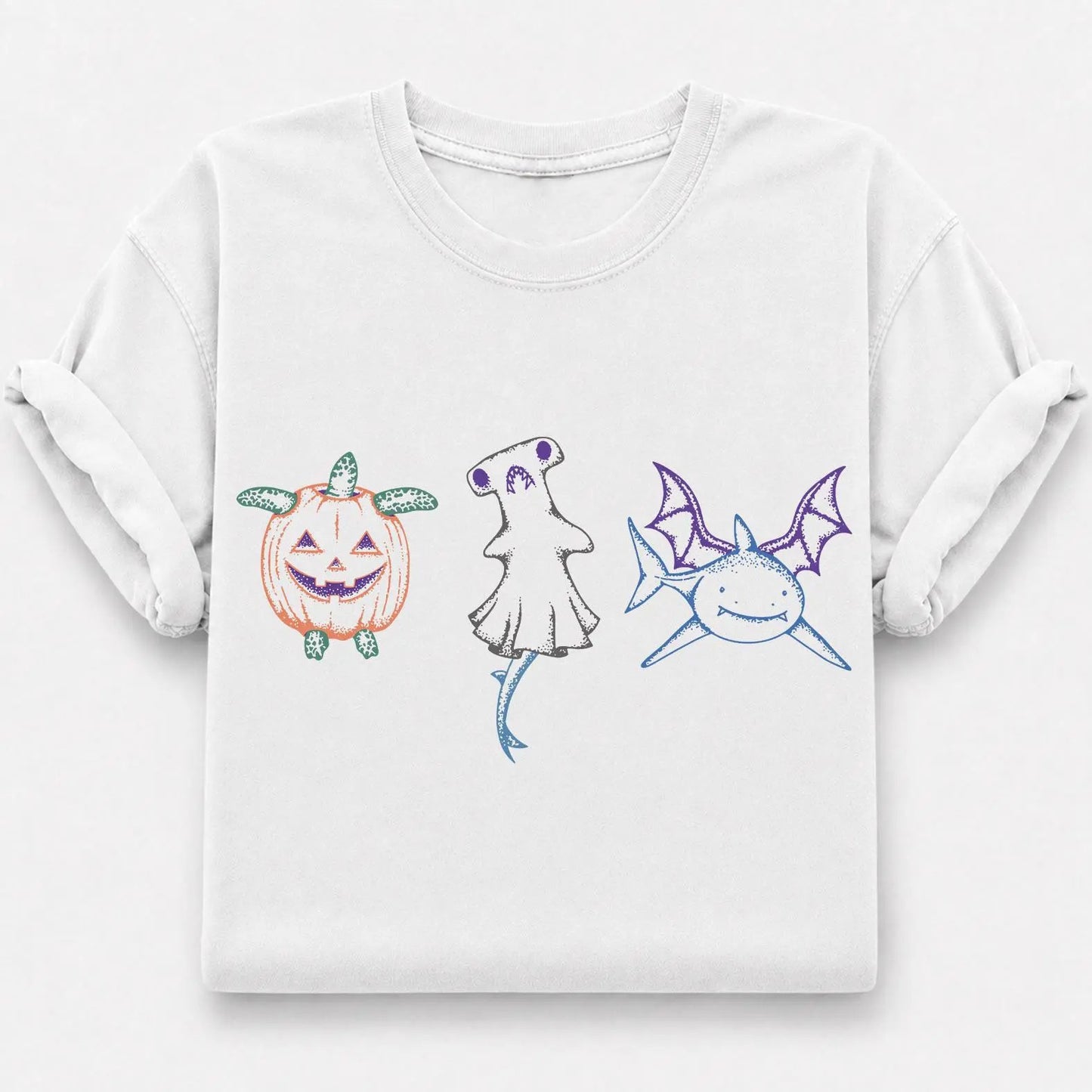 Halloween Shark Pumpkin Turtle Graphic T-Shirt / Sweatshirt / Hoodie