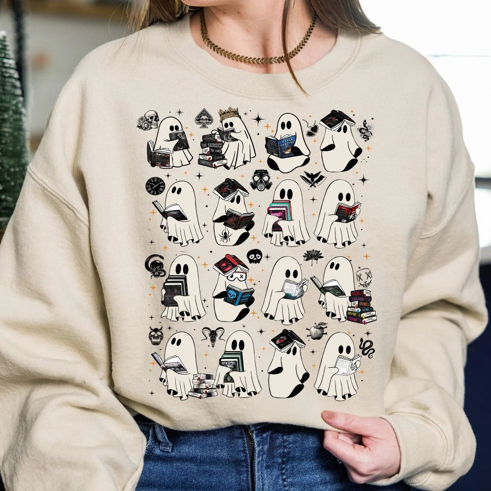 Ghosts Reading Dark Romance Series Books T-Shirt / Sweatshirt / Hoodie