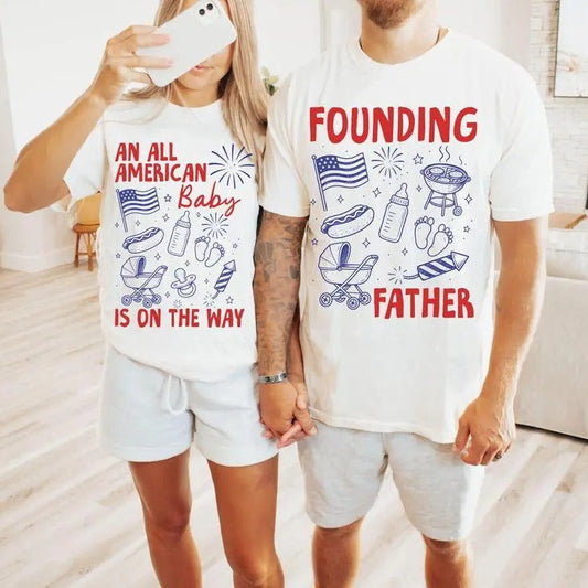 An All American Baby Pregnancy Announcement T-Shirt / Sweatshirt / Hoodie