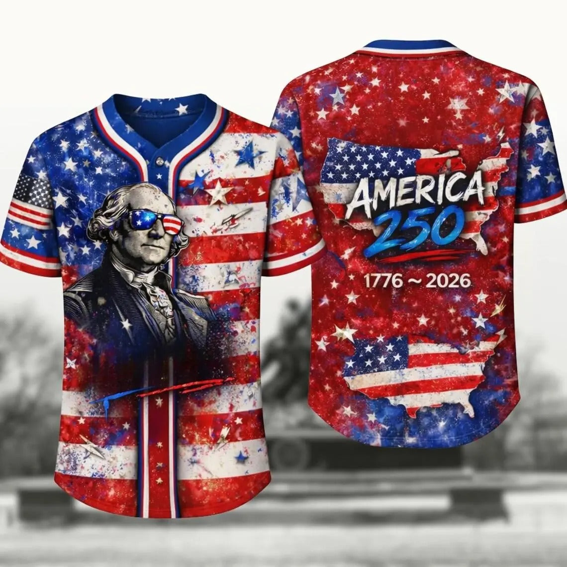 USA 250 Independence Day Patriotic - Baseball Jersey
