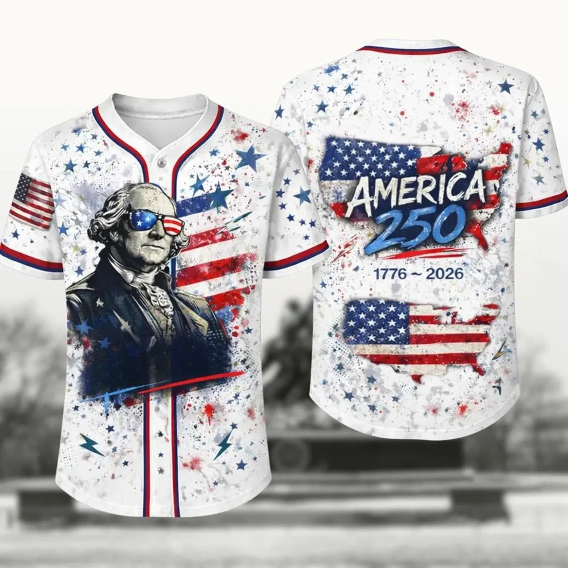 USA 250 Independence Day Patriotic - Baseball Jersey