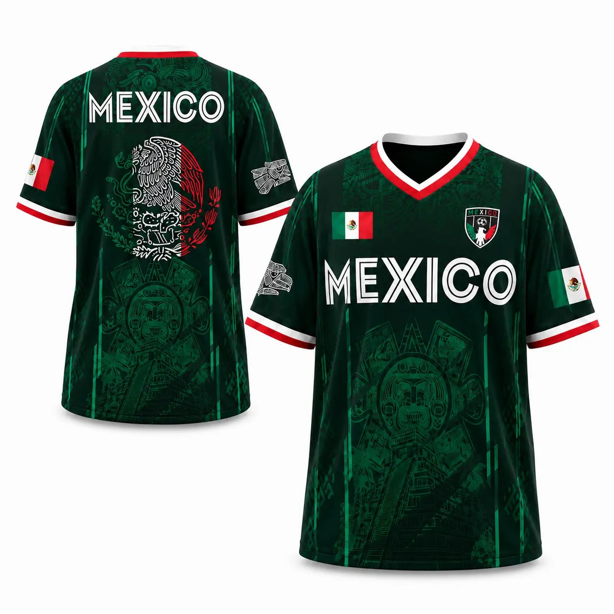 Chichén Itzá Pyramid Graphic Retro Soccer Jersey - 2026 Mexico Football Jersey