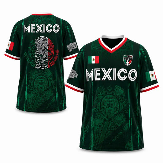 Chichén Itzá Pyramid Graphic Retro Soccer Jersey - 2026 Mexico Football Jersey