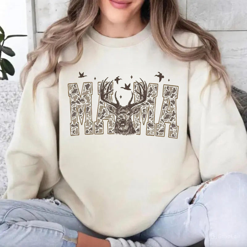 Camo Mama Deer Hunting Camouflage T-Shirt / Sweatshirt / Hoodie