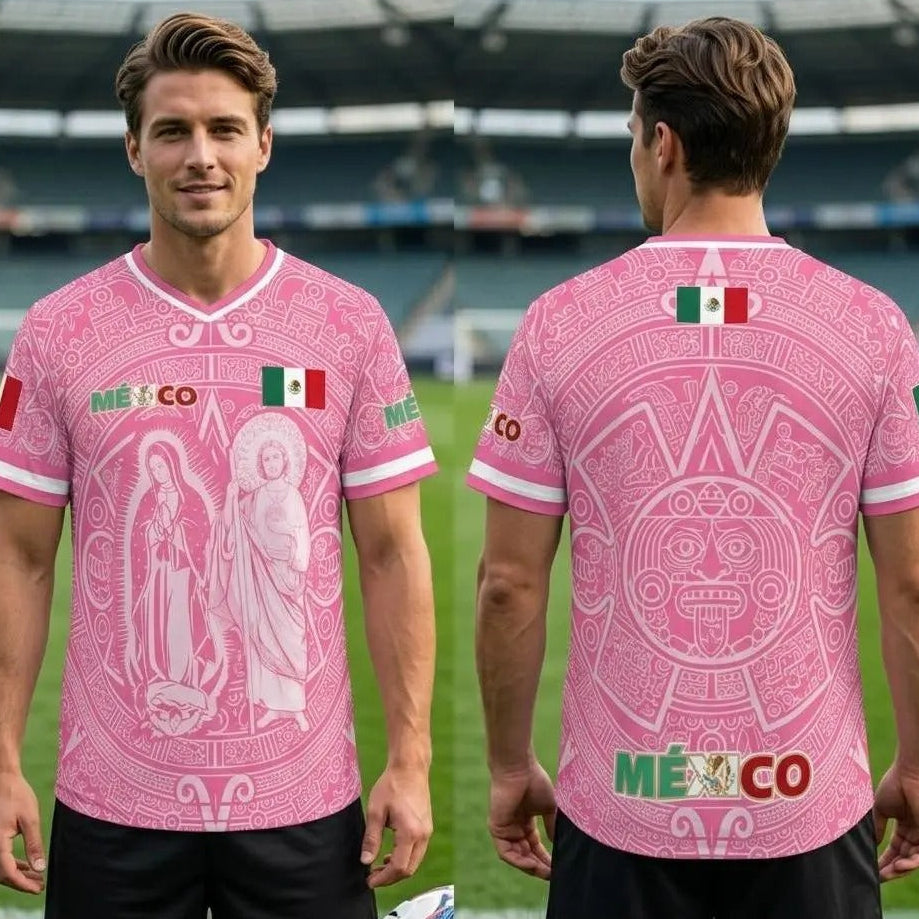Mexico Virgencita & San Juditas Soccer Jersey - Breathable Game Day Football Jersey