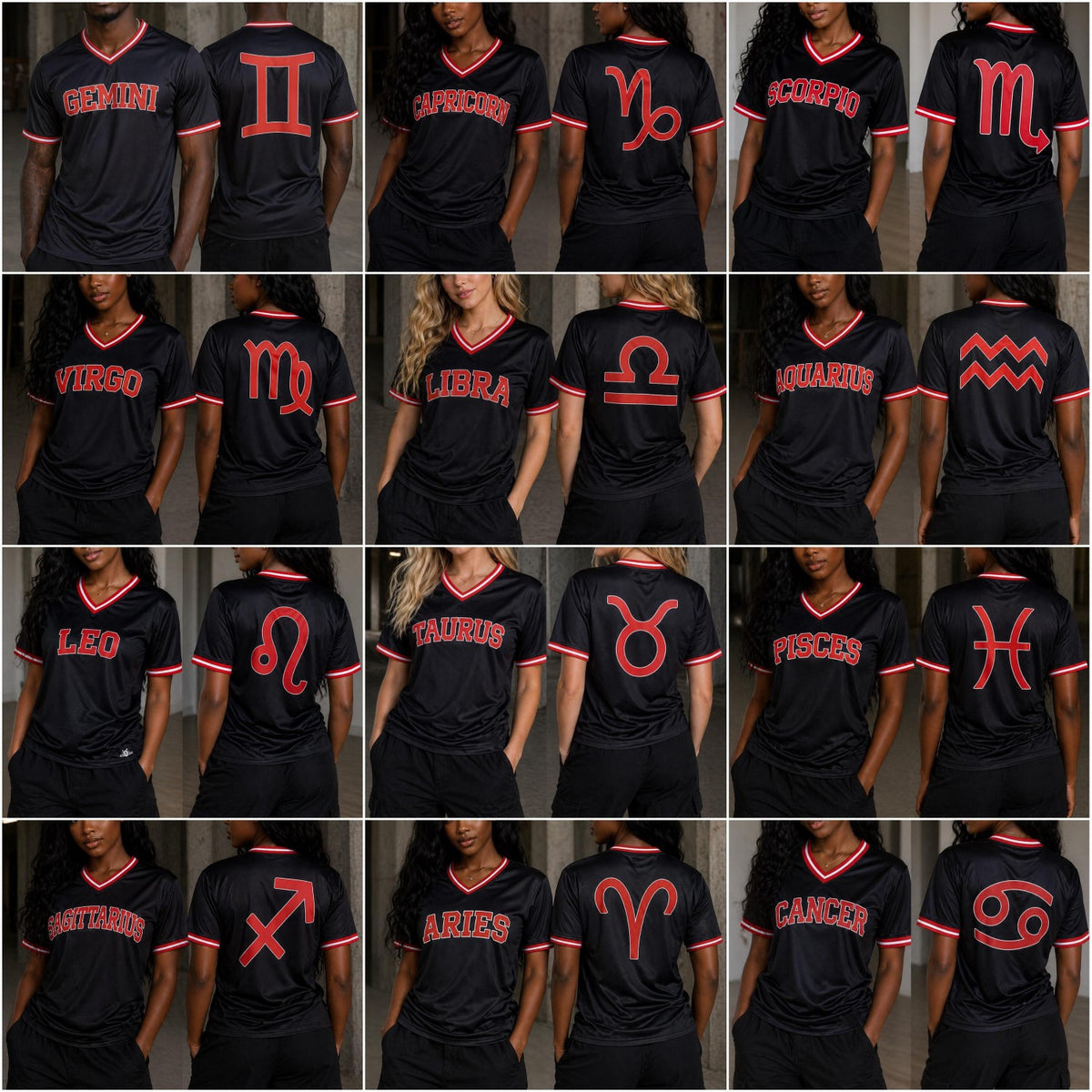 Astrology Breathable Athletic Jersey - Front & Back Summer Design Sports Jersey