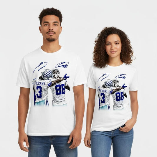 CeeDee Lamb and George Pickens Graphic Football Fan Street Style T-Shirt / Sweatshirt / Hoodie