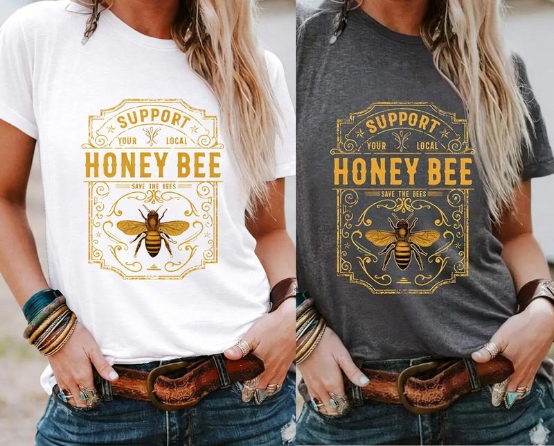 Support Honey Bee Vintage Nature T-Shirt / Sweatshirt / Hoodie
