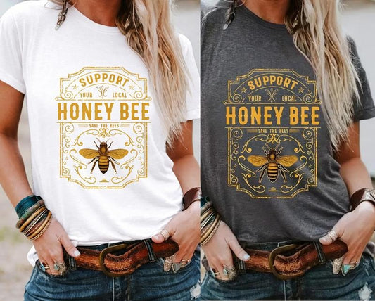 Support Honey Bee Vintage Nature T-Shirt / Sweatshirt / Hoodie