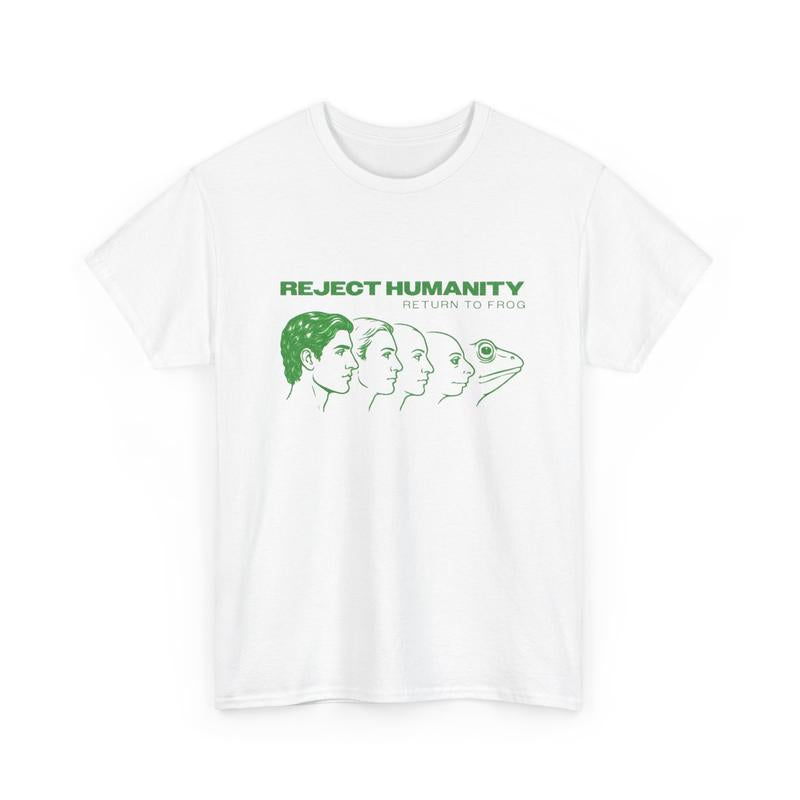 Reject Humanity Return To Frog Evolution Meme T-Shirt / Sweatshirt / Hoodie