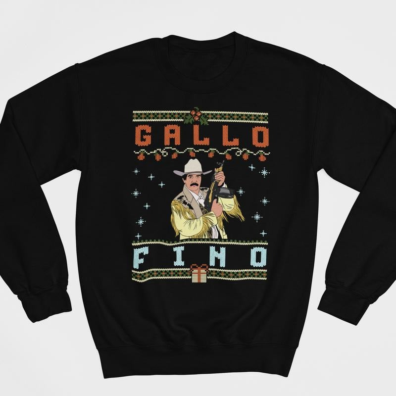Gallo Fino Funny Retro Western Christmas Ugly Style T-Shirt / Sweatshirt / Hoodie