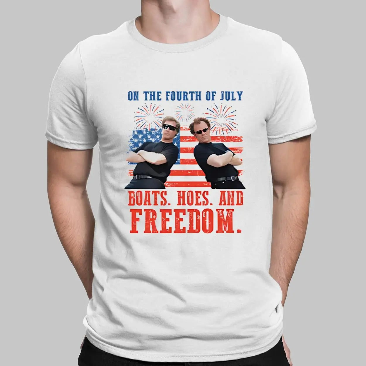 On The Fourth Of July Boats Hoes And Freedom T-Shirt / Sweatshirt / Hoodie