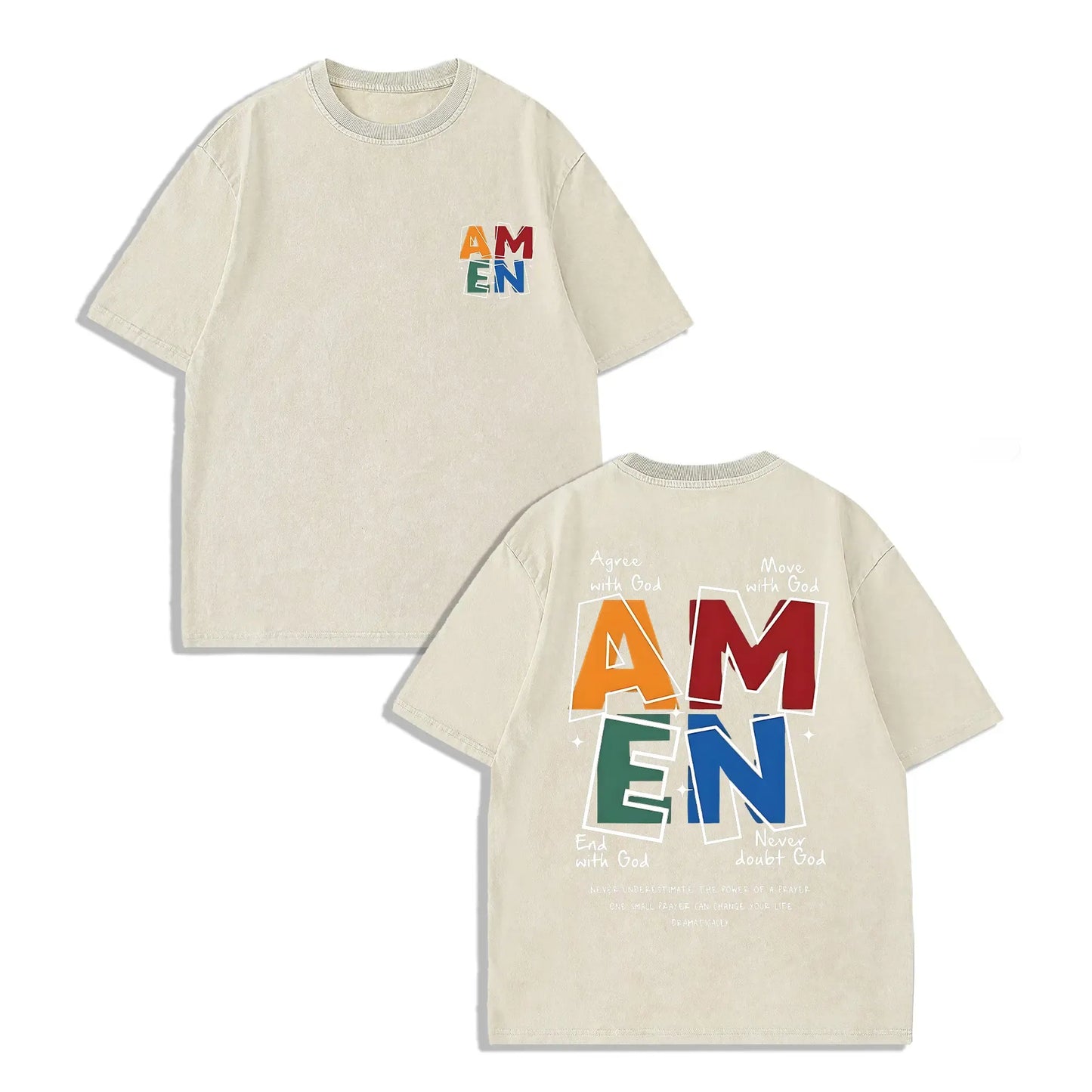 Amen Agree With God Faith Retro Christian Graphic T-Shirt / Sweatshirt / Hoodie