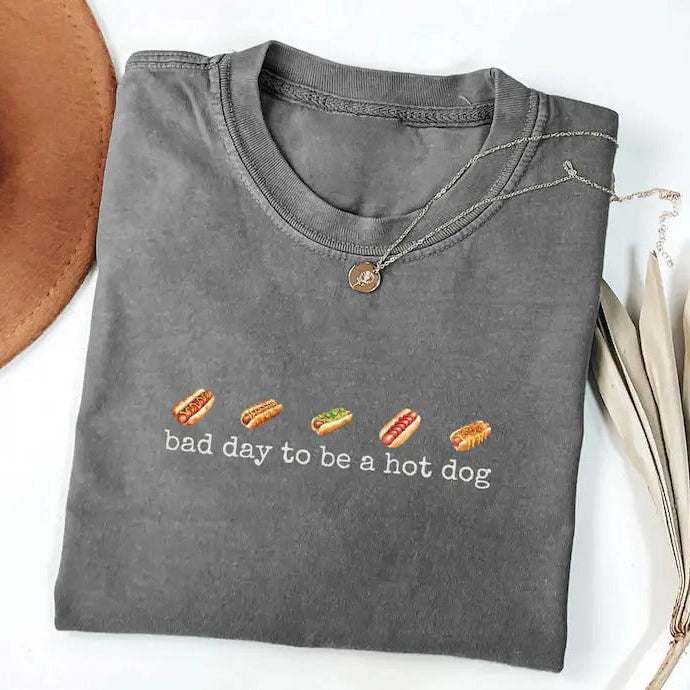 Bad Day To Be A Hot Dog Funny Retro 4th Of July T-Shirt / Sweatshirt / Hoodie