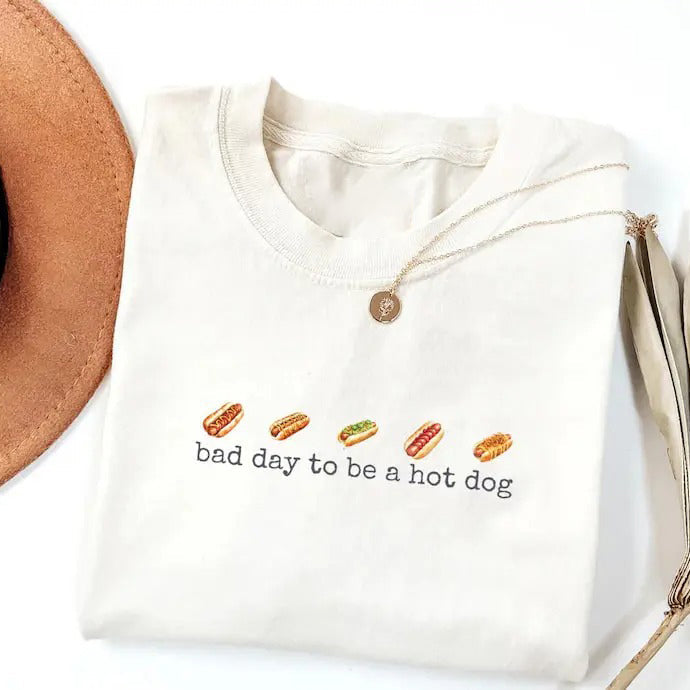 Bad Day To Be A Hot Dog Funny Retro 4th Of July T-Shirt / Sweatshirt / Hoodie