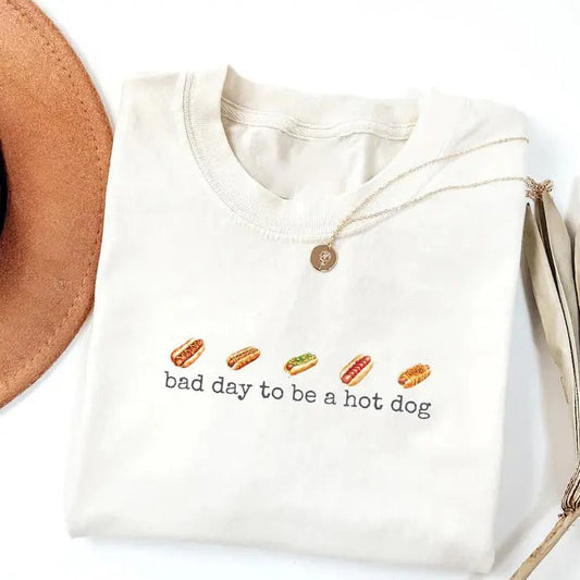 Bad Day To Be A Hot Dog Funny Retro 4th Of July T-Shirt / Sweatshirt / Hoodie