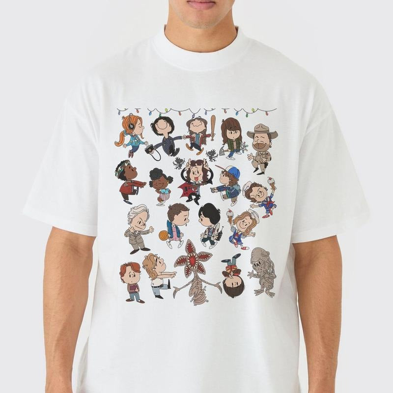 Cute Retro ST Adventure Chibi Friends 80s Cartoon Style Character Fun Aesthetic Unisex T-Shirt / Sweatshirt / Hoodie