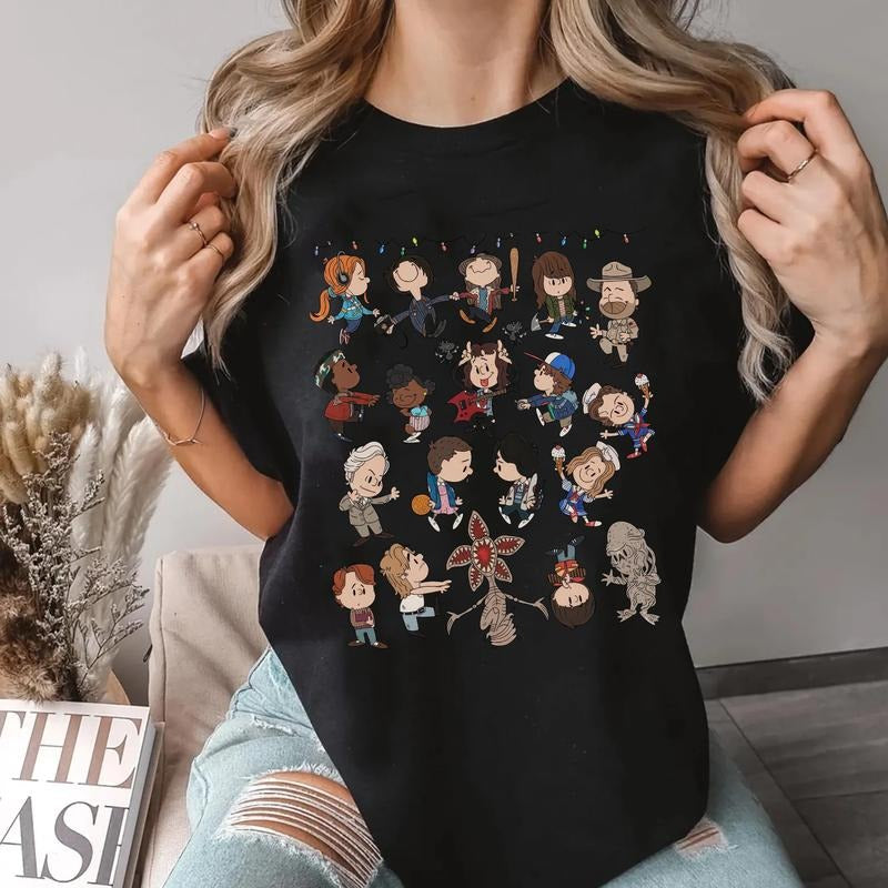 Cute Retro ST Adventure Chibi Friends 80s Cartoon Style Character Fun Aesthetic Unisex T-Shirt / Sweatshirt / Hoodie